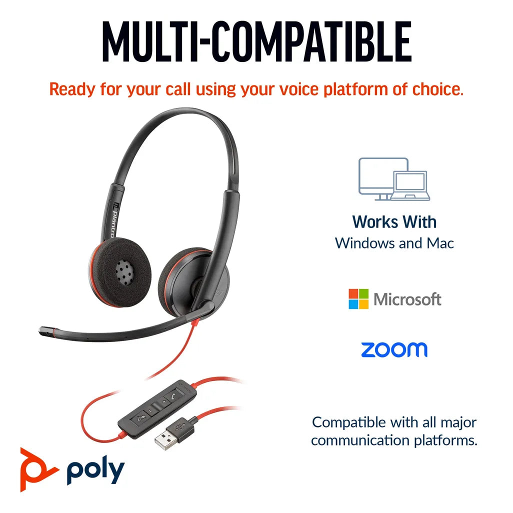 HP POLY BW 3220 STEREO USB-C HS +USB-C/A 8X228AA