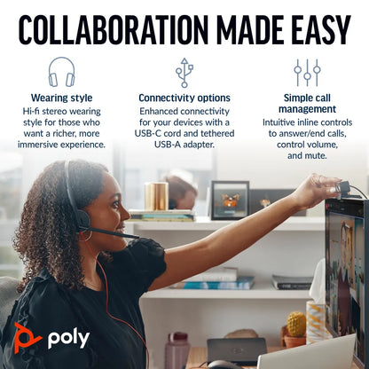 HP POLY BW 3220 STEREO USB-C HS +USB-C/A 8X228AA