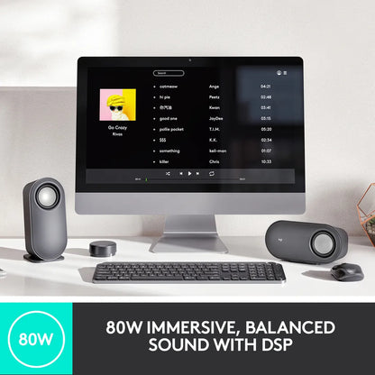 LOGITECH Z407 BLUETOOTH COMPUTER SPEAKERS WITH SUBWOOFER GRAPHITE